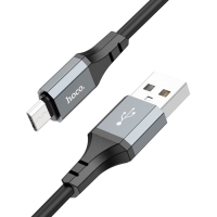 Кабель Hoco X92, MicroUSB - USB, 2.4 А, 3 м, оплётка силикон, чёрный Кабель Hoco X92, MicroUSB - USB, 2.4 А, 3 м, оплётка силикон, чёрный