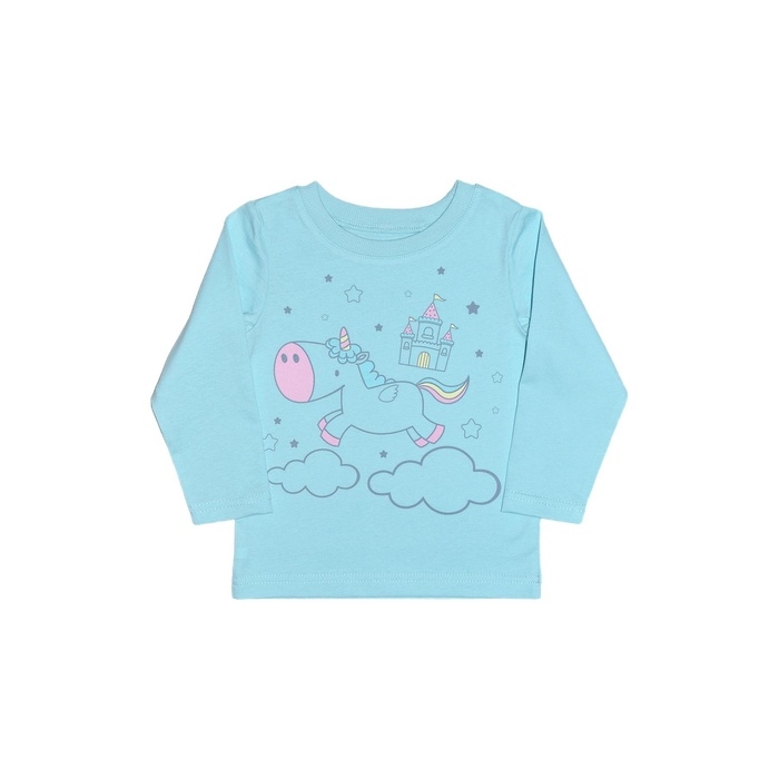 Лонгслив для девочки, цвет мятный, рост 86 см