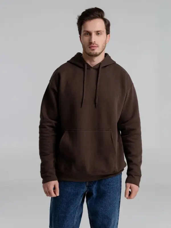 Толстовка с капюшоном Slam 320, темно-коричневая (шоколад), размер XS Толстовка с капюшоном Slam 320, темно-коричневая (шоколад), размер XS