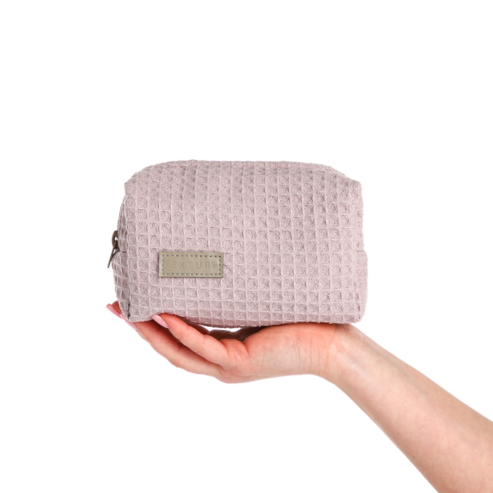 Косметичка на молнии TEXTURA, цвет розовый