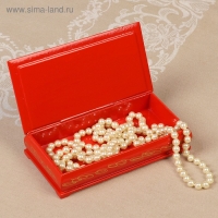 Шкатулка - купюрница «Розы», красная, 8,5×17 см, лаковая миниатюра Шкатулка - купюрница «Розы», красная, 8,5×17 см, лаковая миниатюра