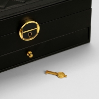 Подставка для украшений &laquo;Шкатулка&raquo; 2 яруса, 17&times;23&times;10 см, цвет чёрный