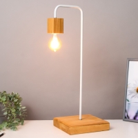 Лампа настольная "Хью-1" коричневый/белый 20х20х55см RISALUX Лампа настольная "Хью-1" коричневый/белый 20х20х55см RISALUX