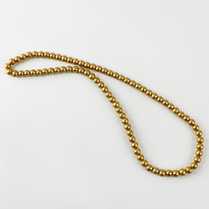 Бусины из стекла, набор 78 шт., размер 1 шт. &mdash; 10 мм, цвет жёлтое золото