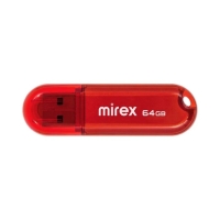 Флешка Mirex CANDY RED, 64 Гб ,USB2.0, чт до 25 Мб/с, зап до 15 Мб/с, красная Флешка Mirex CANDY RED, 64 Гб ,USB2.0, чт до 25 Мб/с, зап до 15 Мб/с, красная