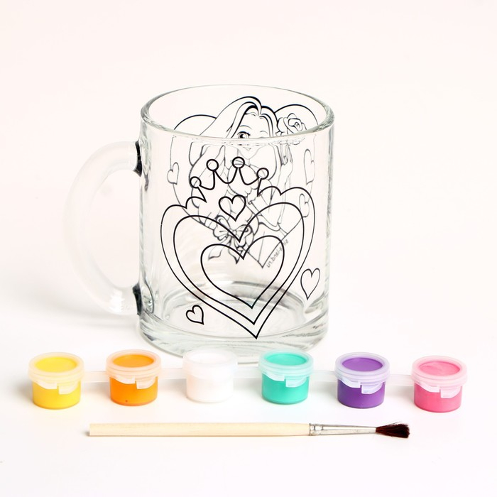 Кружка для росписи красками &laquo;Принцесса с розой&raquo;