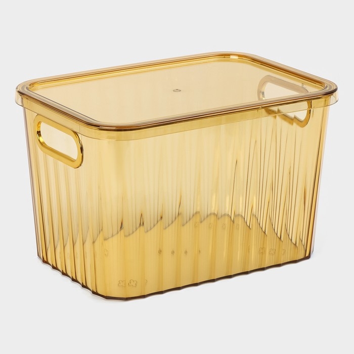 Контейнер для хранения с крышкой &laquo;Грани&raquo;, 25,5&times;18&times;16 см, цвет МИКС