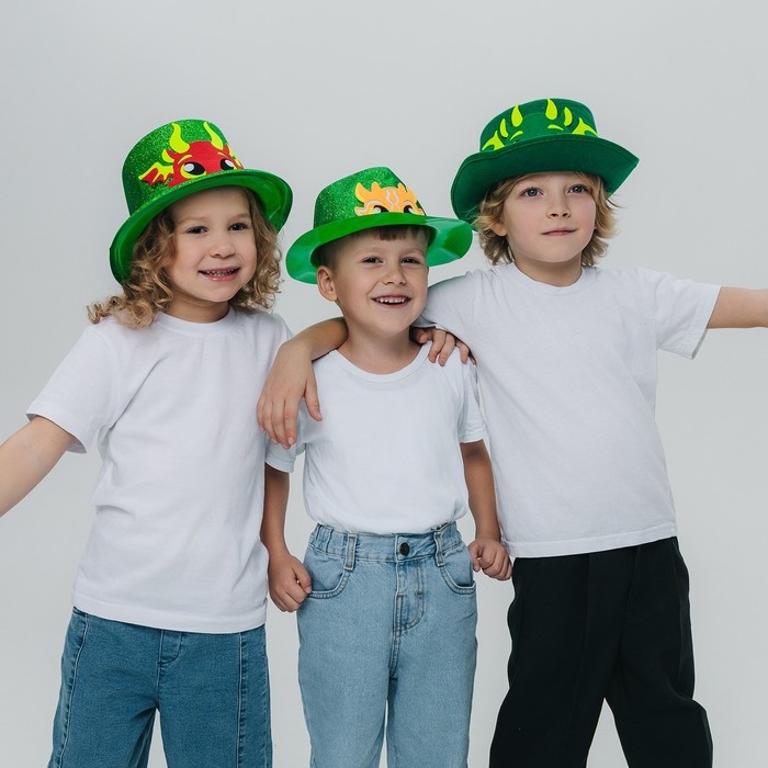 Карнавальная шляпа &laquo;Дракон&raquo;, цвет зелёный