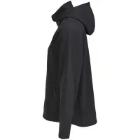 Куртка софтшелл с капюшоном женская Race Women, черная, размер S