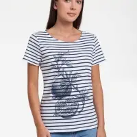 Футболка женская Grand Granat New, белая с синим, размер XS Футболка женская Grand Granat New, белая с синим, размер XS