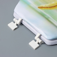 Сиденье для унитаза с крышкой Доляна &laquo;Пляж со звездой&raquo;, 40&times;37 см, мягкое