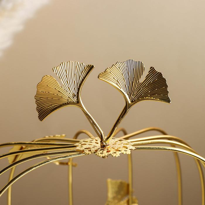 Подставка под десерты 2-х ярусная «Мрамор», 21×21×43 см, цвет металла золотой Подставка под десерты 2-х ярусная «Мрамор», 21×21×43 см, цвет металла золотой