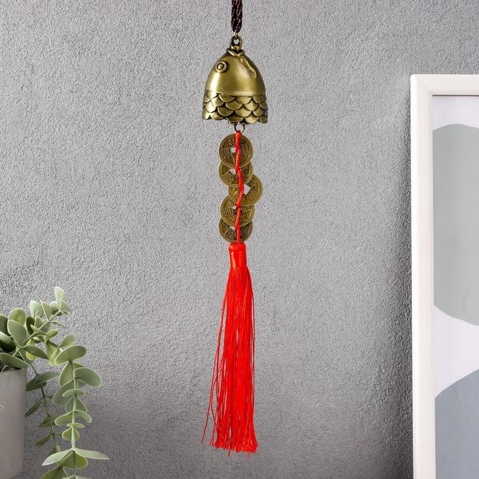 Колокольчик металл Колокольчик металл "5 монет" 1 колокол 30х4,5х3,8 см