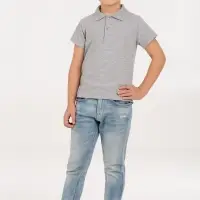 Рубашка поло детская Virma Kids серый меланж, 10 лет