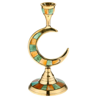 Подсвечник "Месяц" латунь, перламутр 8,5х8,5х19,5 см Подсвечник "Месяц" латунь, перламутр 8,5х8,5х19,5 см