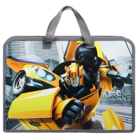 Папка пластиковая с ручками А4, на молнии, 80х330х240 мм, Трансформеры Папка пластиковая с ручками А4, на молнии, 80х330х240 мм, Трансформеры