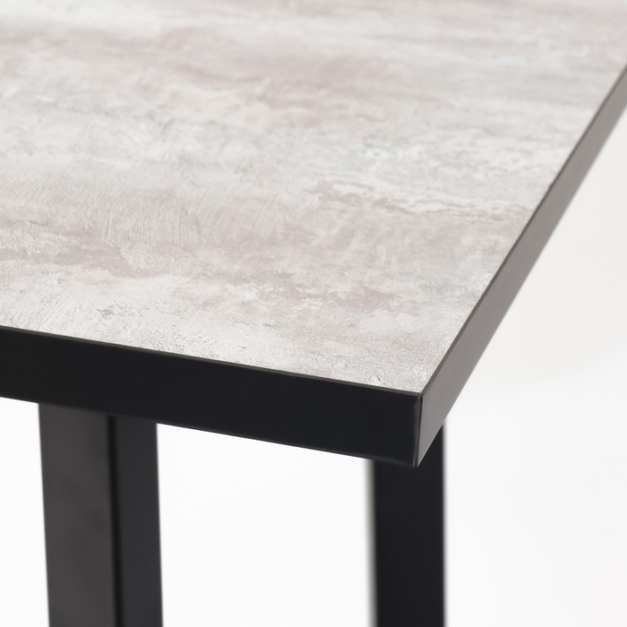 Стол обеденный МОДЕРН LAKSI, 1104x594x756, чёрный /цемент Стол обеденный МОДЕРН LAKSI, 1104x594x756, чёрный /цемент