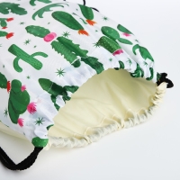 Мешок для обуви на шнурке, цвет белый/зелёный Мешок для обуви на шнурке, цвет белый/зелёный