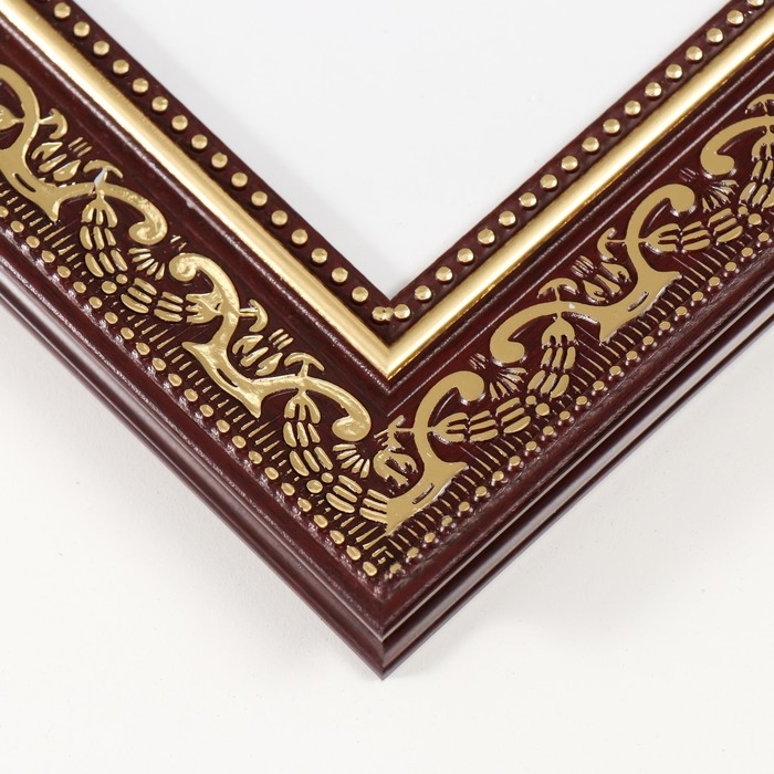 Фоторамка пластик 20х25 см "Греция" коричневая с золотом 27х32 см