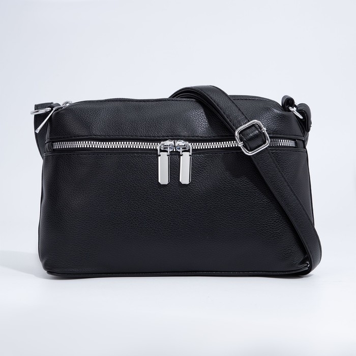 Сумка кросс-боди на молнии, цвет чёрный Сумка кросс-боди на молнии, цвет чёрный