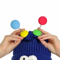 Карнавальная шапка "Глазастик" с рожками р-р 56-58, цвет синий Карнавальная шапка "Глазастик" с рожками р-р 56-58, цвет синий