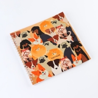 Скетчбук на гребне &laquo;Собаки&raquo;, 20х20см, 40 листов