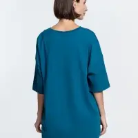 Футболка унисекс оверсайз Crosstown, бирюзовая (морская волна), размер L