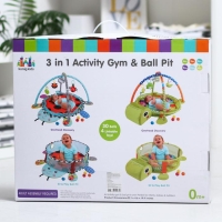 Развивающий коврик 3 в 1 &laquo;Черепаха&raquo;, 30 цветных шариков, 4 игрушки