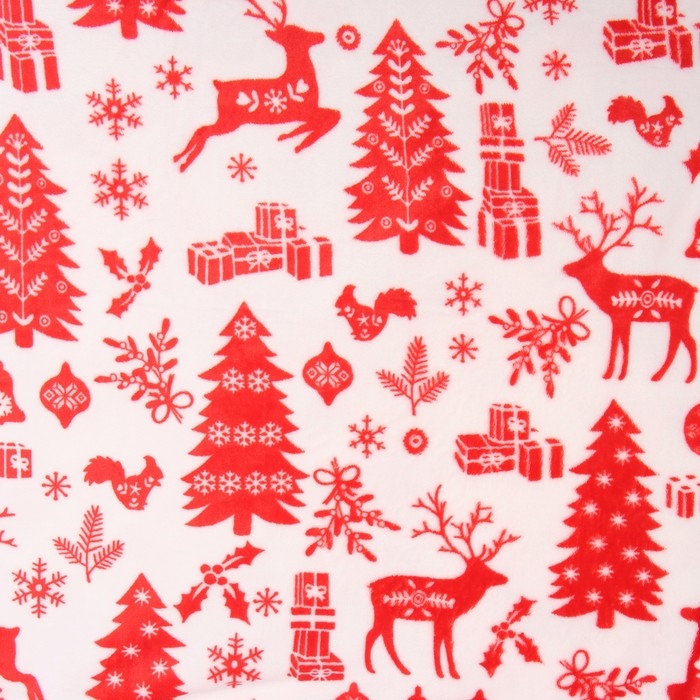 Плед LoveLife &laquo;Новогодний лес&raquo; 180х200 см,100% п/э, велсофт 280 гр/м2