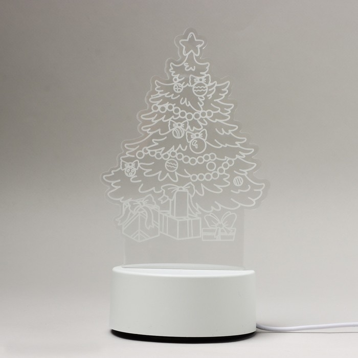 Светильник новогодний из акрила «Новый год: Исполнения желаний», 11,8 х 22 см, модель GBV-0123 Светильник новогодний из акрила «Новый год: Исполнения желаний», 11,8 х 22 см, модель GBV-0123