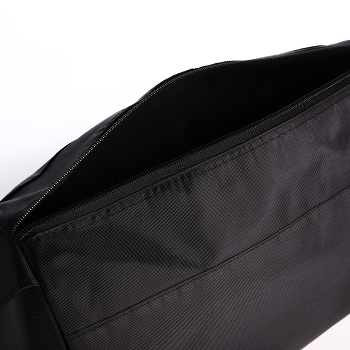 Сумка спортивная Сумка спортивная "Never stop", 40х21х19 см, отдел на молнии, цвет чёрный