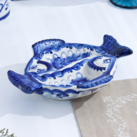 Оливочница "Рыбка", гжель, фарфор, 20х16 см Оливочница "Рыбка", гжель, фарфор, 20х16 см