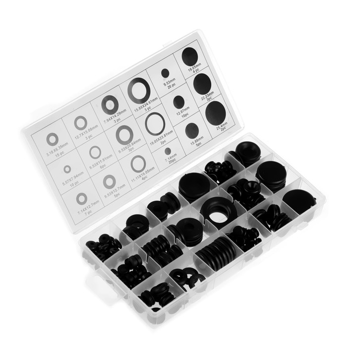 Набор резиновых втулок, 125 шт Набор резиновых втулок, 125 шт