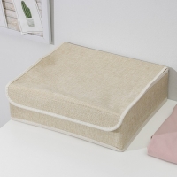 Органайзеры для хранения белья &laquo;Пастель&raquo;, 3 шт, с крышкой, 31,5&times;25&times;10 см, цвет бежевый