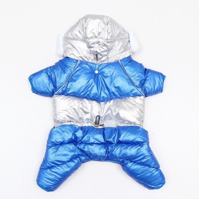 Комбинезон Комбинезон "Блик" с утяжкой, размер 18 (ДС 40 см, ОГ 50 см, ОШ 38 см), серебряно-синий