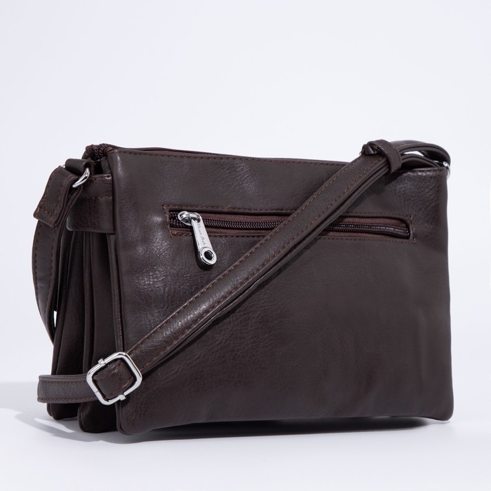 Сумка-мессенджер на молнии, цвет коричневый Сумка-мессенджер на молнии, цвет коричневый