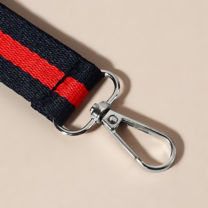 Ручка-петля для сумки, стропа, 20 × 2,5 см, цвет синий/красный Ручка-петля для сумки, стропа, 20 × 2,5 см, цвет синий/красный
