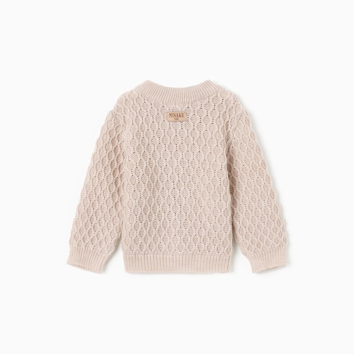 Джемпер детский вязаный MINAKU, цвет бежевый, рост 86-92 см Джемпер детский вязаный MINAKU, цвет бежевый, рост 86-92 см
