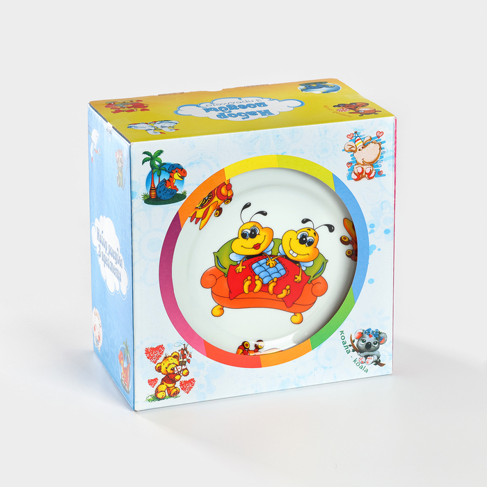 Набор фарфоровой посуды «Пчёлы», 3 предмета: кружка 200 мл, салатник 350 мл, тарелка мелкая d=16,5 см, рисунок МИКС Набор фарфоровой посуды «Пчёлы», 3 предмета: кружка 200 мл, салатник 350 мл, тарелка мелкая d=16,5 см, рисунок МИКС