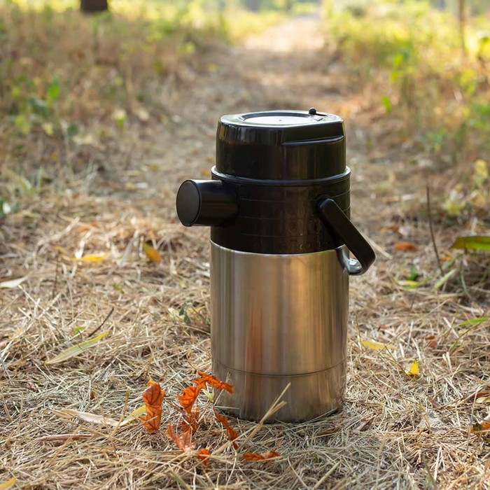 Термос "Амет. Гейзер" 1с57, с пневмонасосом, 2 л, сохраняет тепло 24 ч