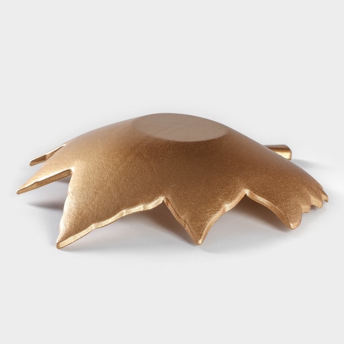 Блюдо для фруктов Доляна «Золотой лист», 27×24 см, цвет золотой Блюдо для фруктов Доляна «Золотой лист», 27×24 см, цвет золотой