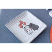 Блюдо сервировочное Доляна &laquo;Уютные коты&raquo;, 15&times;15&times;3 см, цвет белый