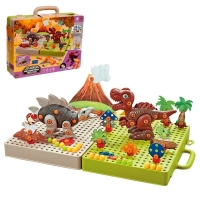 Конструктор винтовая мозаика &laquo;Диномир&raquo;, с электрическим шуруповёртом, 217 деталей