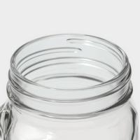 Кружка стеклянная с крышкой и трубочкой Доляна &laquo;Поцелуй&raquo;, 450 мл, 10&times;7,5&times;13 см