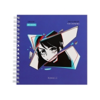Скетчбук MESHU 150 х 150 мм, 60 листов, на гребне Kawaii, выборочный лак, покрытие Soft-Touch, блок 120 г/м2 Скетчбук MESHU 150 х 150 мм, 60 листов, на гребне Kawaii, выборочный лак, покрытие Soft-Touch, блок 120 г/м2