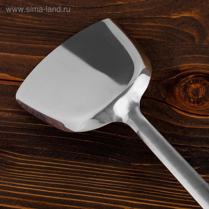 Лопатка для казана узбекская 45см, ширина 12см, с деревянной ручкой