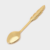 Набор ложек на подставке &laquo;Авалон. Перо&raquo;, 5,5&times;5,5&times;7,5 см, 6 шт, цвет золотой