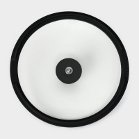 Крышка из жаропрочного стекла Magistro, со сливом, с силиконовым ободком и ручкой, d=24 см