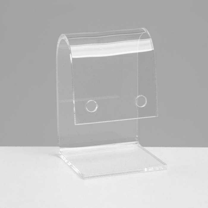 Подставка под серьги 3,3&times;3&times;5 см, оргстекло 2 мм, В ЗАЩИТНОЙ ПЛЁНКЕ, В ЗАЩИТНОЙ ПЛЁНКЕ