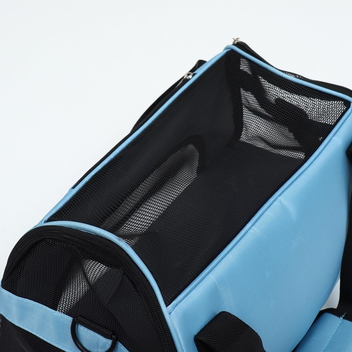 Сумка-переноска сетчатая, 43 х 21 х 30 см, голубая